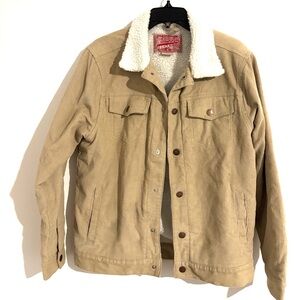 Brooklyn Cloth Size S Tan Chorecore Corduroy Sherpa Jacket Farm Work Barn